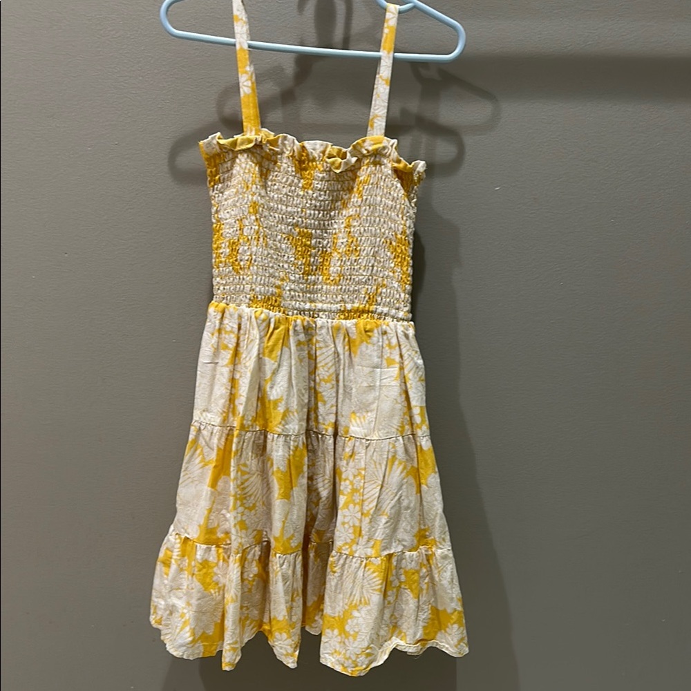Janie and Jack Floral Yellow and White Kids Dress